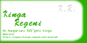 kinga regeni business card